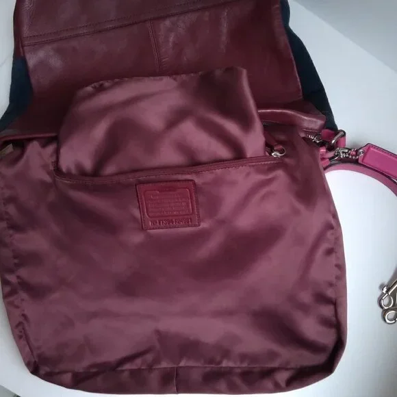 Coach Park Quilted Colorblock Crossbody Satchel Practical Vibrant Statement Bag - Picture 9 of 15